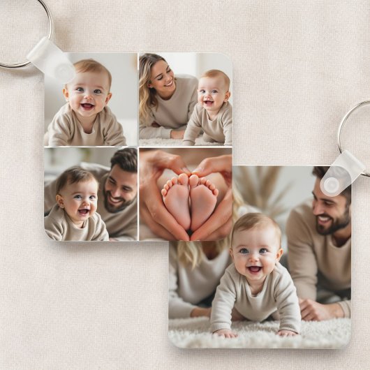 Baby 5 Photo Collage Cute Picture Instagram Sleutelhanger