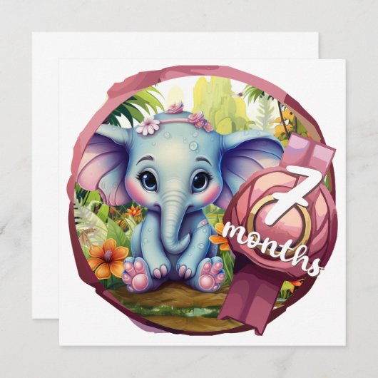 Baby - 7 months kaart (Voorkant / Achterkant)