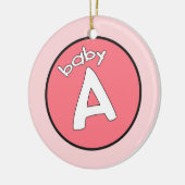 "Baby A" Aangepaste versiering voor veelvouden Keramisch Ornament (Links)