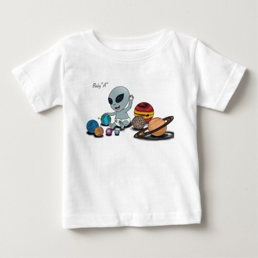 Baby "A", spelen met planten (Voorkant)