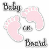 Baby aan boord Auto Decal Sticker (Voorkant)