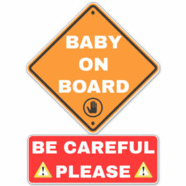 Baby aan boord Auto-waarschuwingsbordje Sticker