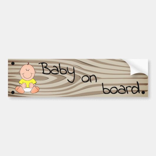 Baby aan boord Awareness Recognition Child Safety Bumpersticker (Voorkant)