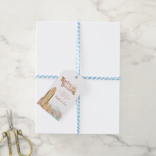 Baby Aan boord Baby shower Favor Gift Label Cadeaulabel (Met Touw)
