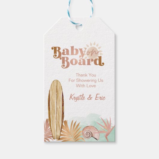 Baby Aan boord Baby shower Favor Gift Label Cadeaulabel (Voorkant)