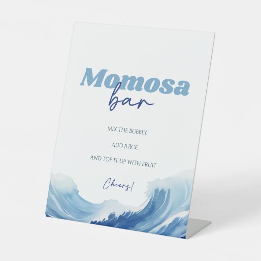 Baby aan boord Baby shower Momosa Bar Reclamebord Met Voetstuk (Voorkant)