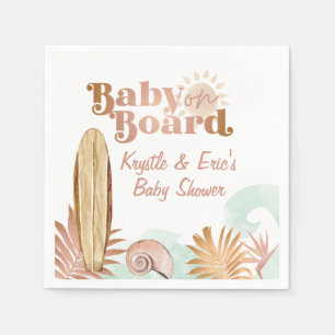 Baby aan boord Baby shower Papier Bord Servet