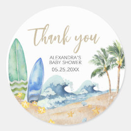 Baby aan boord Baby shower Ronde Sticker