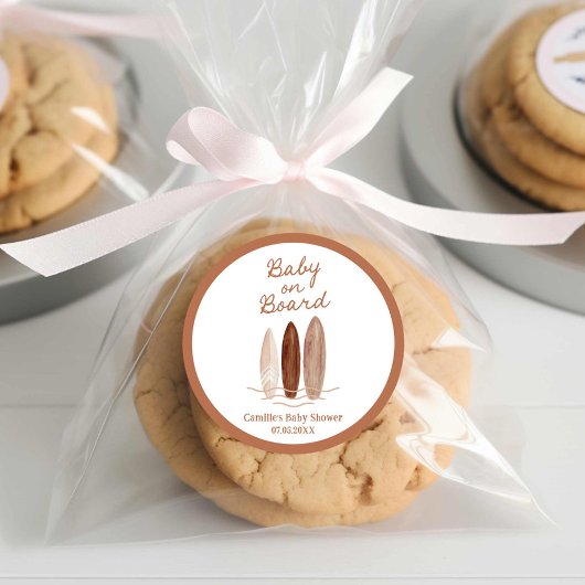 Baby aan boord Baby shower Ronde Sticker