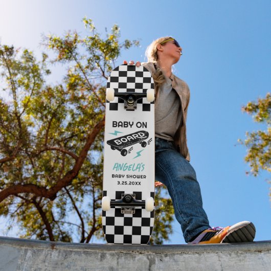 Baby aan boord Baby shower Skateboard Deck (Buiten 1)