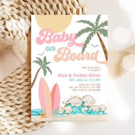Baby aan boord Baby shower Sprinkle Surfing Shower Kaart