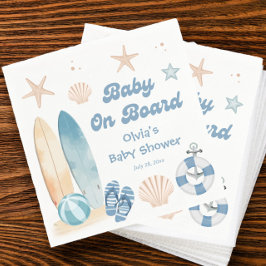 Baby aan boord Baby shower Surfboard Beach Servet