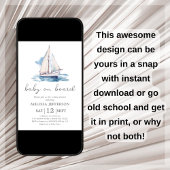 Baby aan boord Baby shower uitnodiging