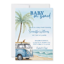 Baby aan boord Baby shower uitnodiging Sjabloon SU