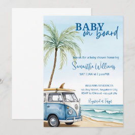 Baby aan boord Baby shower uitnodiging Sjabloon SU