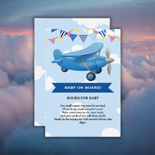 Baby aan boord! Baby shower van een luchtvaartuig Informatiekaartje