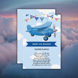 Baby aan boord! Baby shower van een luchtvaartuig Informatiekaartje