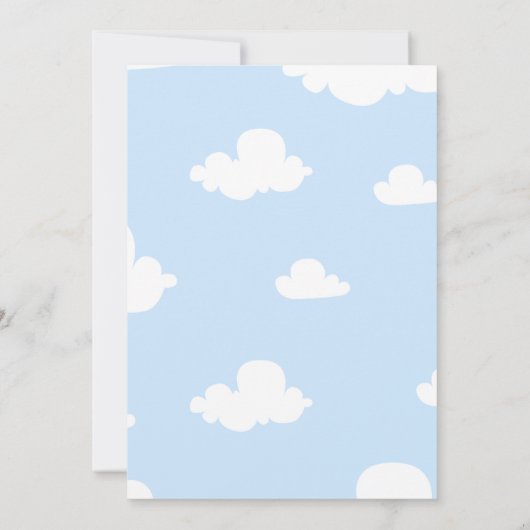 Baby aan boord! Baby shower van een luchtvaartuig Kaart (Achterkant)