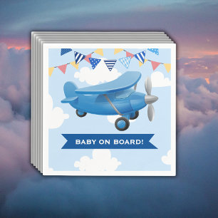Baby aan boord! Baby shower van een luchtvaartuig Servet