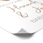 Baby aan boord Baby shower Welkomstbord Poster (Hoek)