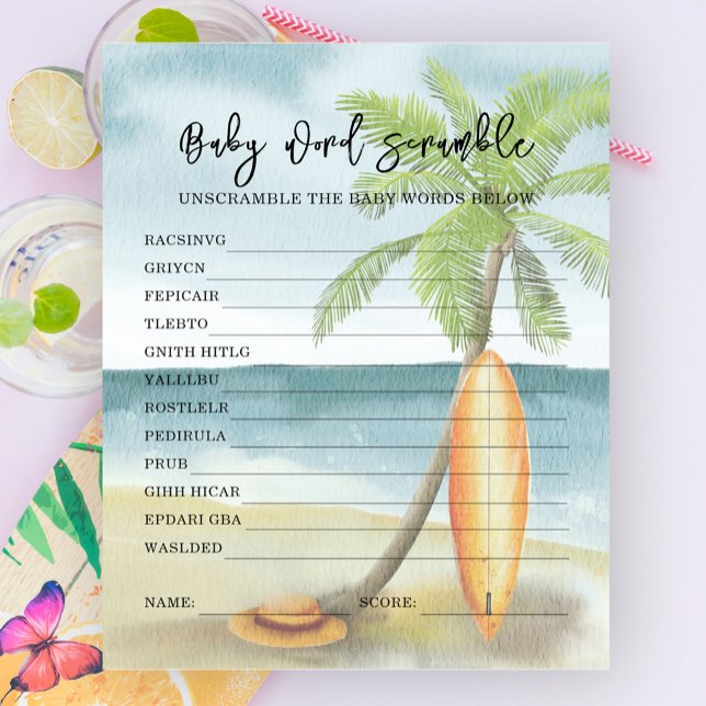 Baby aan boord - Baby Word Scramble (Creator heeft geüpload)