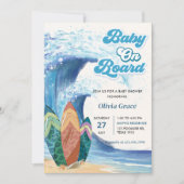 Baby Aan boord Beach Baby shower Uitnodiging (Voorkant)