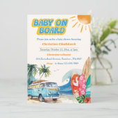 Baby Aan boord Beach Baby shower Uitnodiging (Staand voorkant)