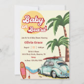 Baby Aan boord Beach Baby shower Uitnodiging (Voorkant)