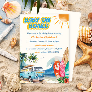 Baby Aan boord Beach Baby shower Uitnodiging