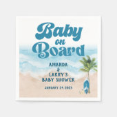 Baby aan boord Beach Boy Baby shower Servet (Voorkant)