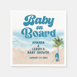 Baby aan boord Beach Boy Baby shower Servet