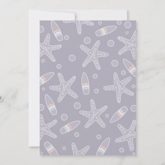 Baby aan boord | Beach Surf Baby shower Invitation Kaart (Achterkant)