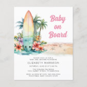 Baby aan boord Beach Surven Baby Girl Shower Uitno (Voorkant)