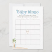 Baby aan boord Beach Surven Baby shower Bingo Kaart (Voorkant)