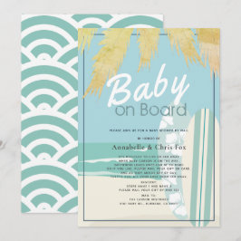 Baby aan boord Beach Surven Boy Baby shower per po Kaart