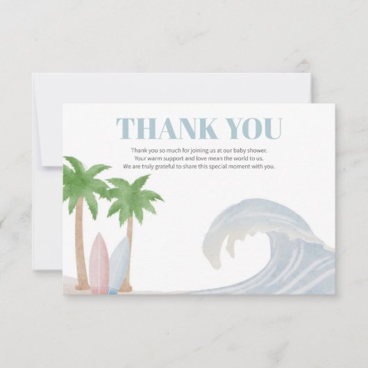 Baby aan boord bedankkaart (Voorkant)