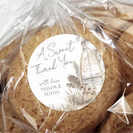 Baby aan boord Bedankt Beach Baby shower Ronde Sticker