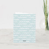 Baby aan boord Blauw SurfboardBaby shower Bedankkaart (Achterkant)