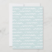 Baby aan boord Blauw SurfboardBaby shower Bedankkaart (Achterkant)