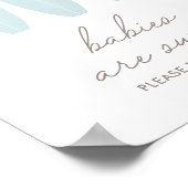 Baby aan boord Blauwe Surfboard Baby's zijn zoete  Poster (Hoek)