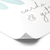 Baby aan boord Blauwe Surfboard Kaarten en cadeaub Poster (Hoek)