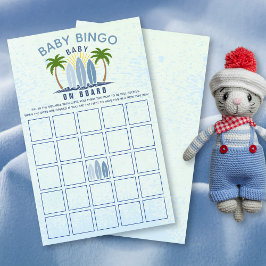 Baby aan boord blue boy baby shower Baby Bingo spe Flyer