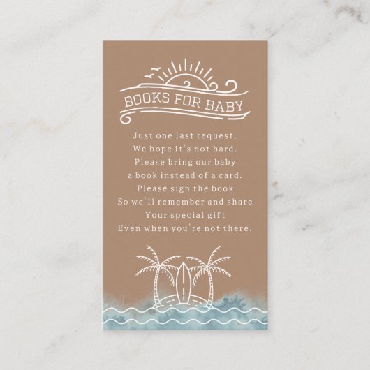 Baby Aan boord Boek Aanvraag Neutraal Baby shower Informatiekaartje (Voorkant)
