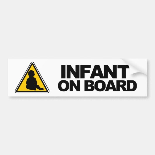 Baby aan boord bumpersticker (Voorkant)