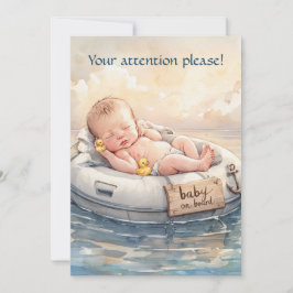 Baby aan boord Digitale Download Shower Uitnodigin Kaart