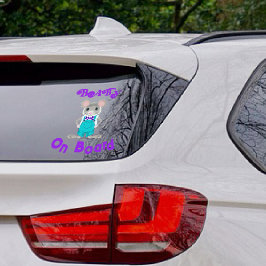 Baby aan boord - Elegante Muis - auto-achterruit Raamsticker
