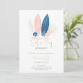 Baby aan boord Gender Reveal Kaart (Staand voorkant)