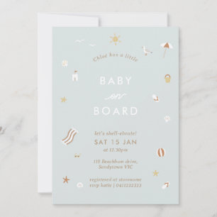 ‘Baby aan boord’ Gingham Beach Pool Baby shower Kaart