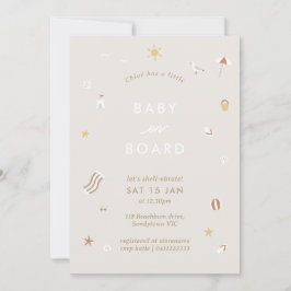 ‘Baby aan boord’ Gingham Beach Pool Baby shower Kaart