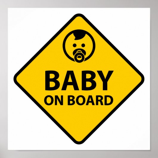 Baby aan boord grappig baby ontwerp poster (Voorkant)